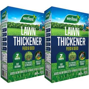 Marshalls Garden Aftercut Lawn Thickener twin pack 160 m² seed and feed