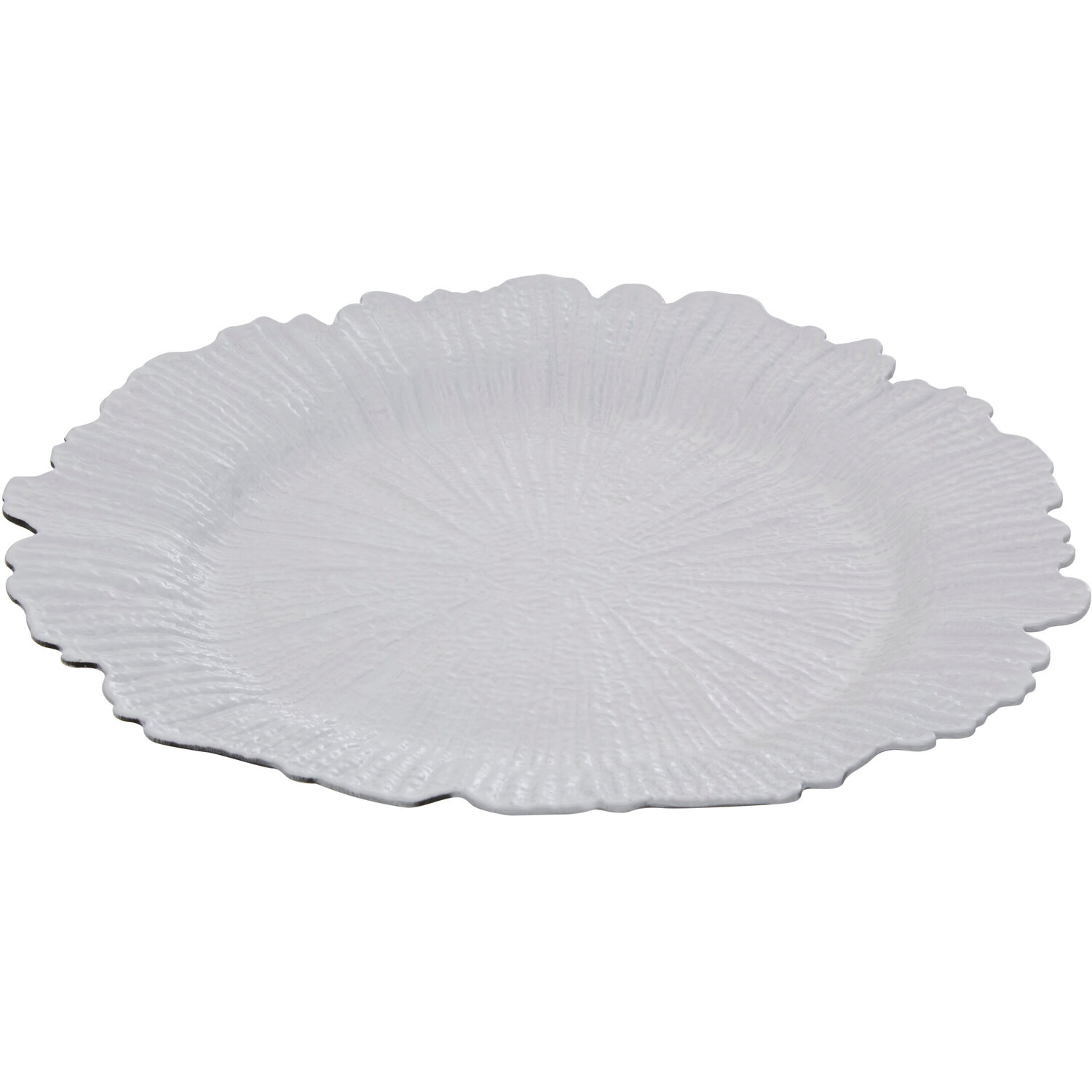 Dia White Finish Reef Charger Plate - White