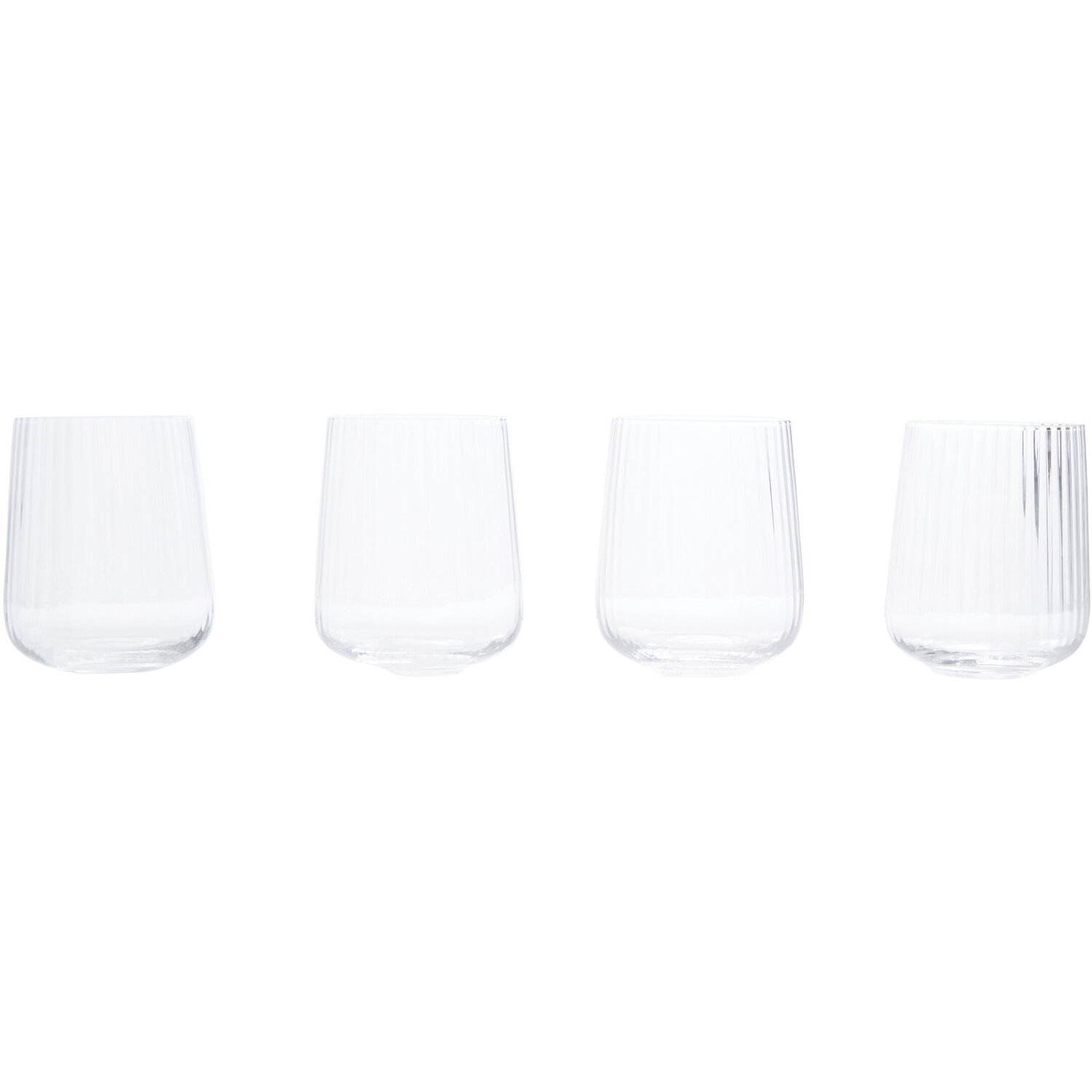 Lyle Set of Four Glass Tumblers - Transparent