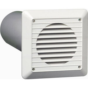 Airvent 150mm Wall Fixing Kit - 350mm Pipe, Louvred Grille - MPN 401902