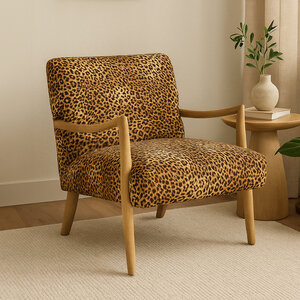 Cefena Leopard Print Chair