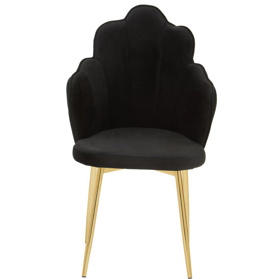 Tian Black Velvet Dining Chair