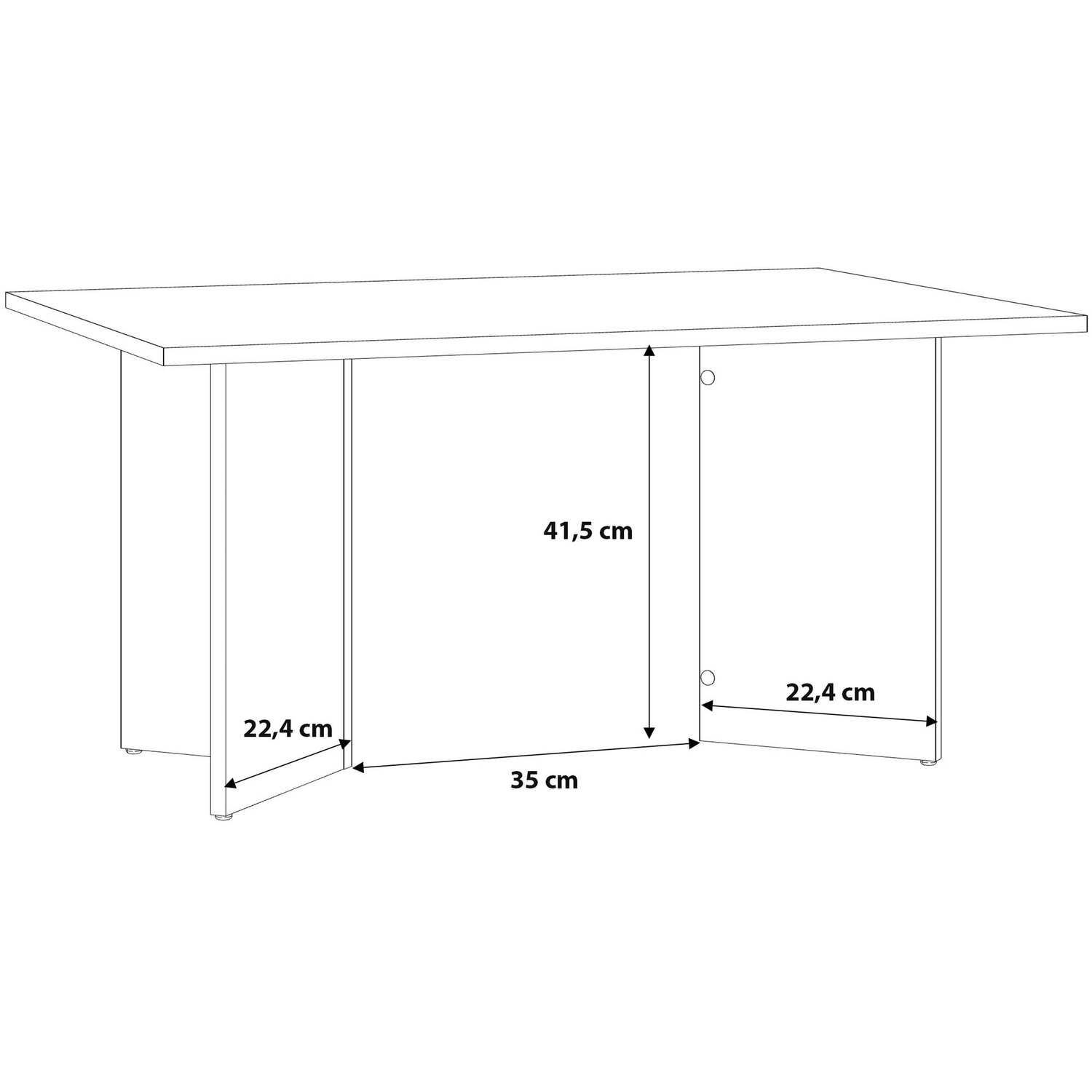 Naestved Sonoma Look Rectangular Coffee Table - Natural