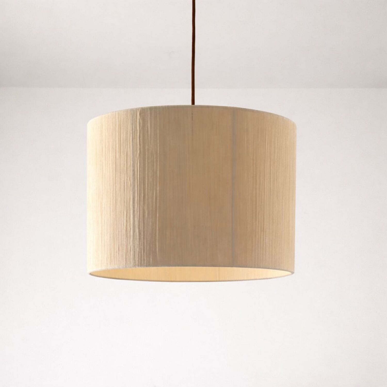 Cgc Kerra Cream Fine Cotton String Large Drum Lampshade - Cream
