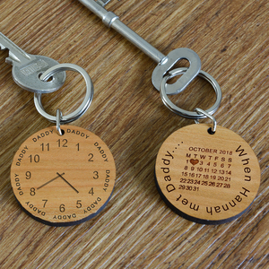 Personalised When . . . Met Daddy Key Ring
