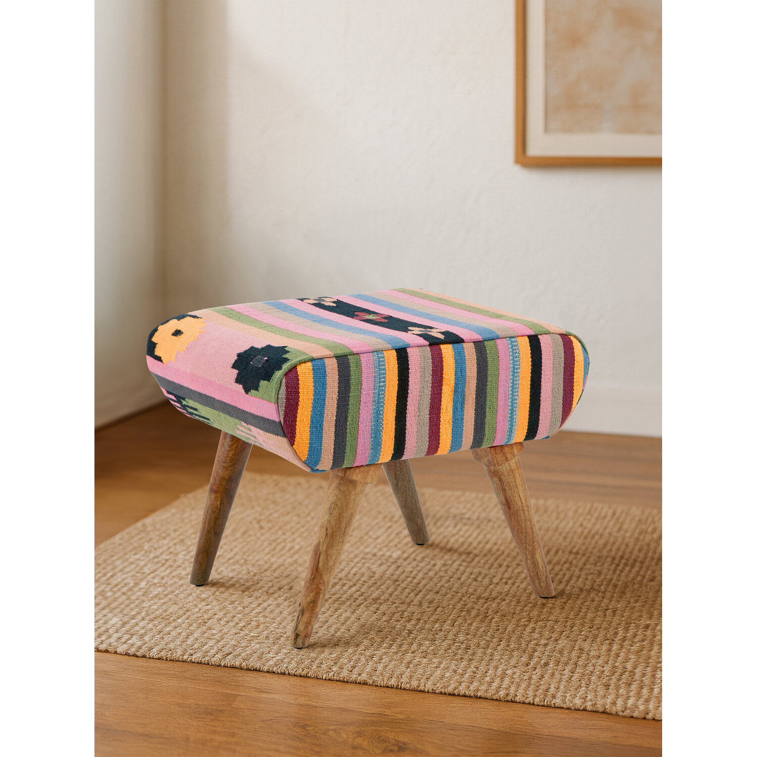 Fifty Five South Cefena Multicolour Footstool - Assorted