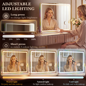 HOMCOM Vanity Mirror with Lights and Bluetooth Speaker, 80 x 60 cm, White