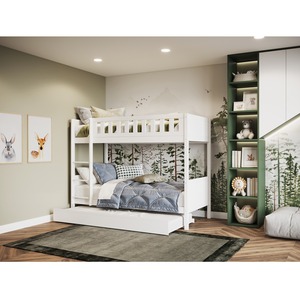 Bea Wooden Bunk Bed with Trundle
