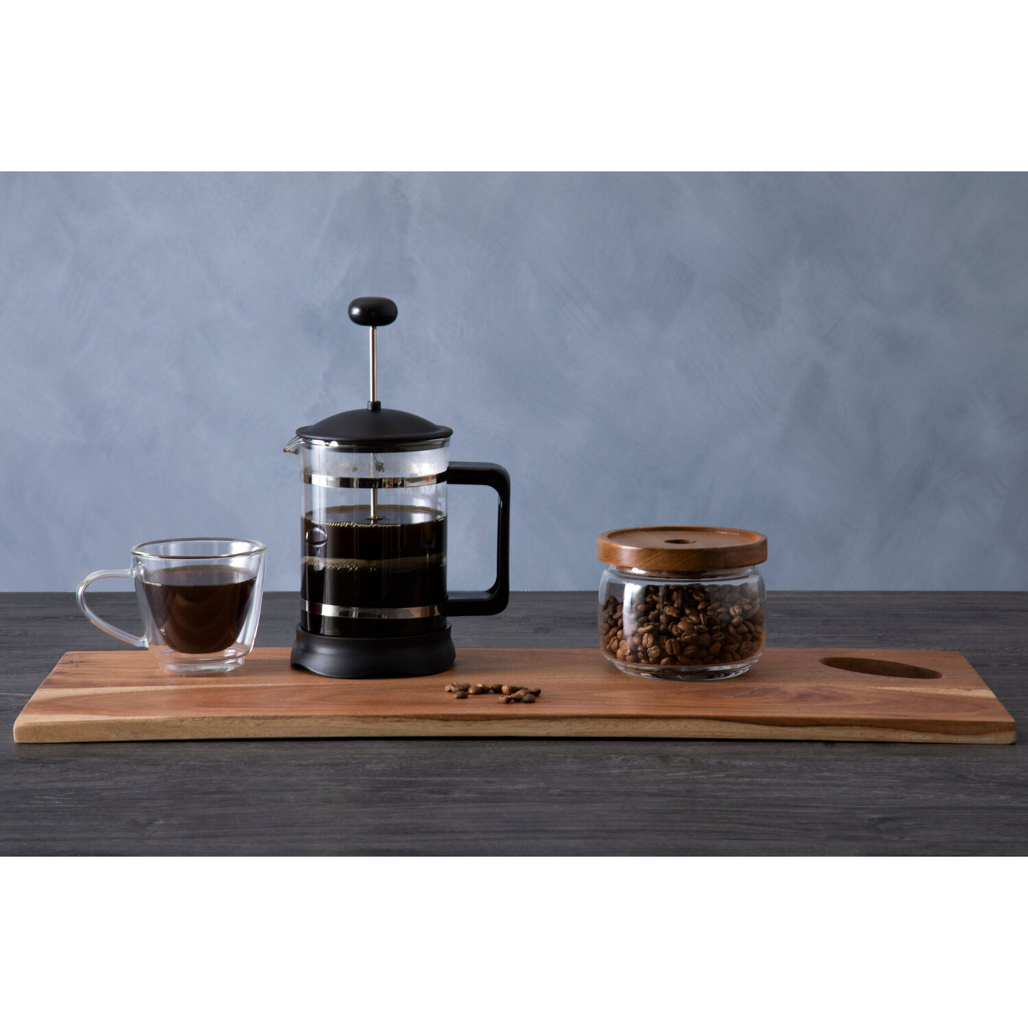 Image of Mocha 850ml Cafetiere - Black, Clear