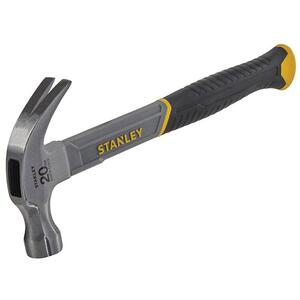 Stanley Tools Curved Claw Hammer Fibreglass Shaft 570G (20Oz)