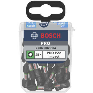 Bosch Pro PZ2 Impact Screwdriver Bit  (Pack of 25)