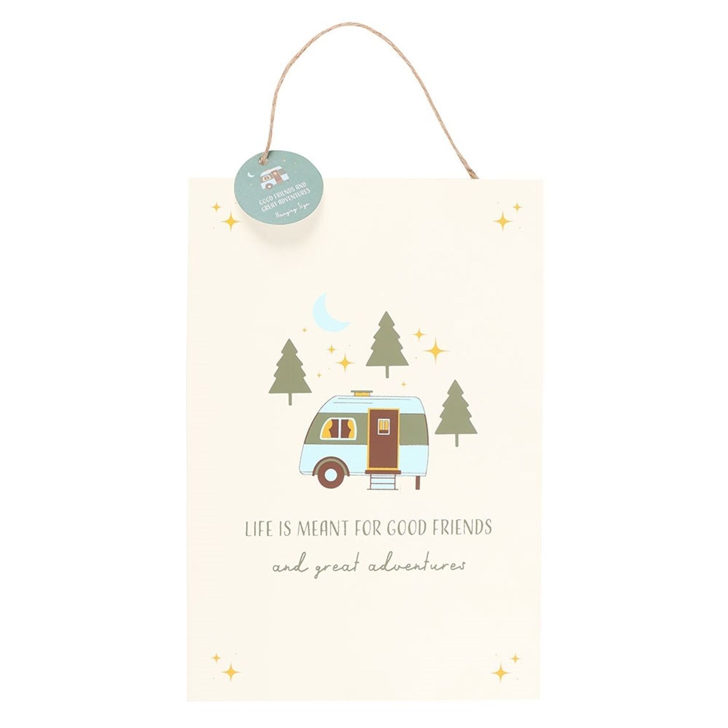 Something Different Unisex Beige Good Friends Hanging Sign In 30Cm - Image 2