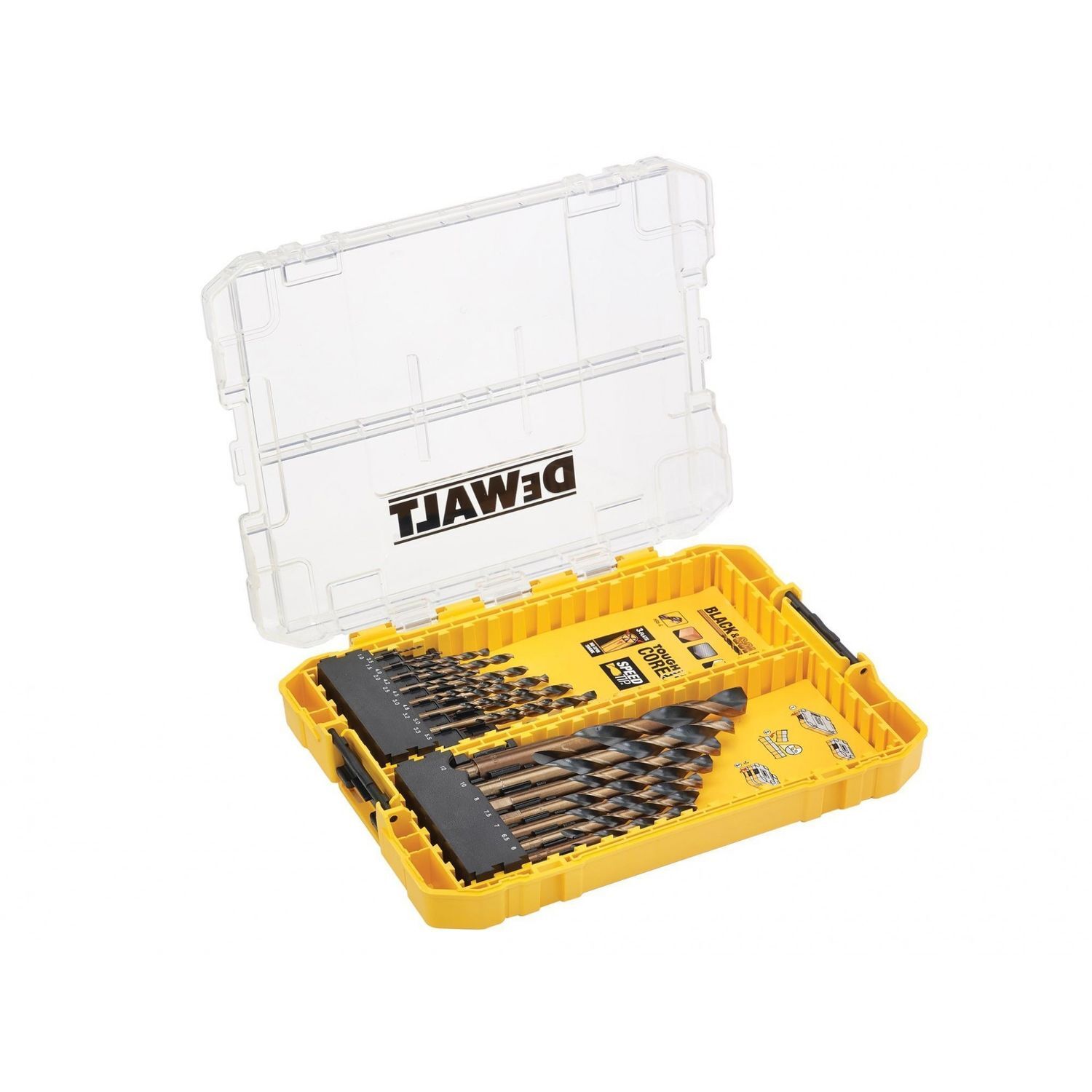 Dewalt Power Tools Dt70755 Black&Gold Hss Drill Set, 21 Piece - Multi Colour