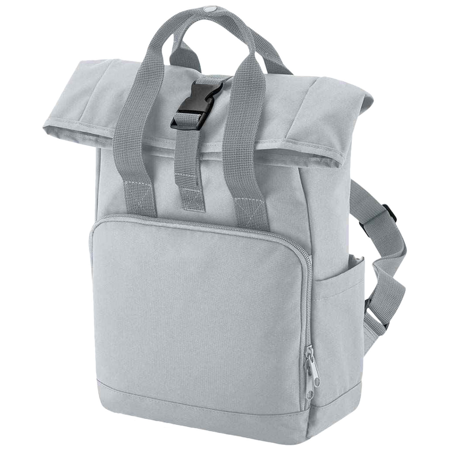 Bagbase Unisex Adult Mini Recycled Twin Handle Backpack - Light Grey