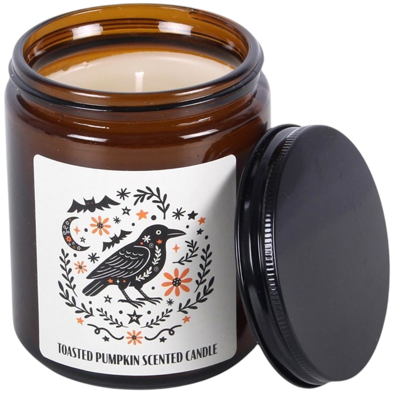 Frightful Folk Cat Scented Candle - Amber / Toasted Pumpkin