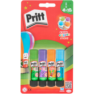 Pack of 4 Pritt Fun Colours Glue Sticks
