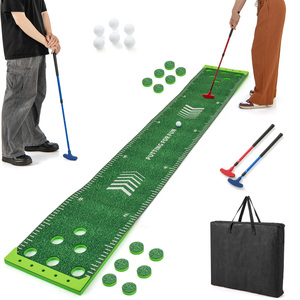 11FT Golf Pong Mat 2 Adjustable Putters