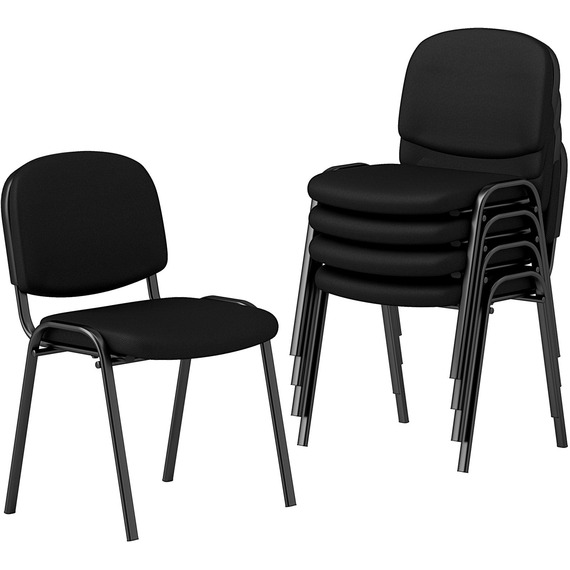 Black 5 Pack Stackable Waiting Chairs