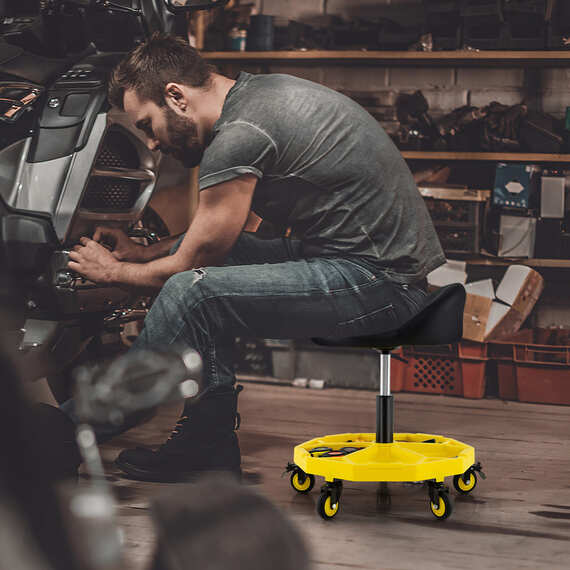 Adjustable Rolling Mechanic Stool