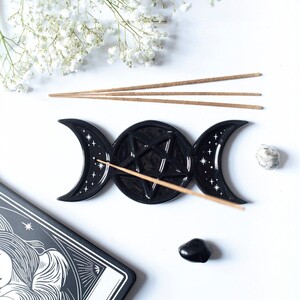 Spellbound Secrets Triple Moon Incense Stick Holder