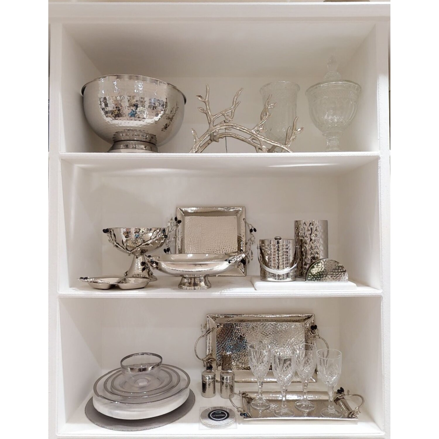 Image of Miressa Small Grapes Tray - Silver