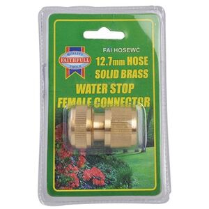 Faithfull Brass Female Water Stop Connector 12.5mm (1/2in)