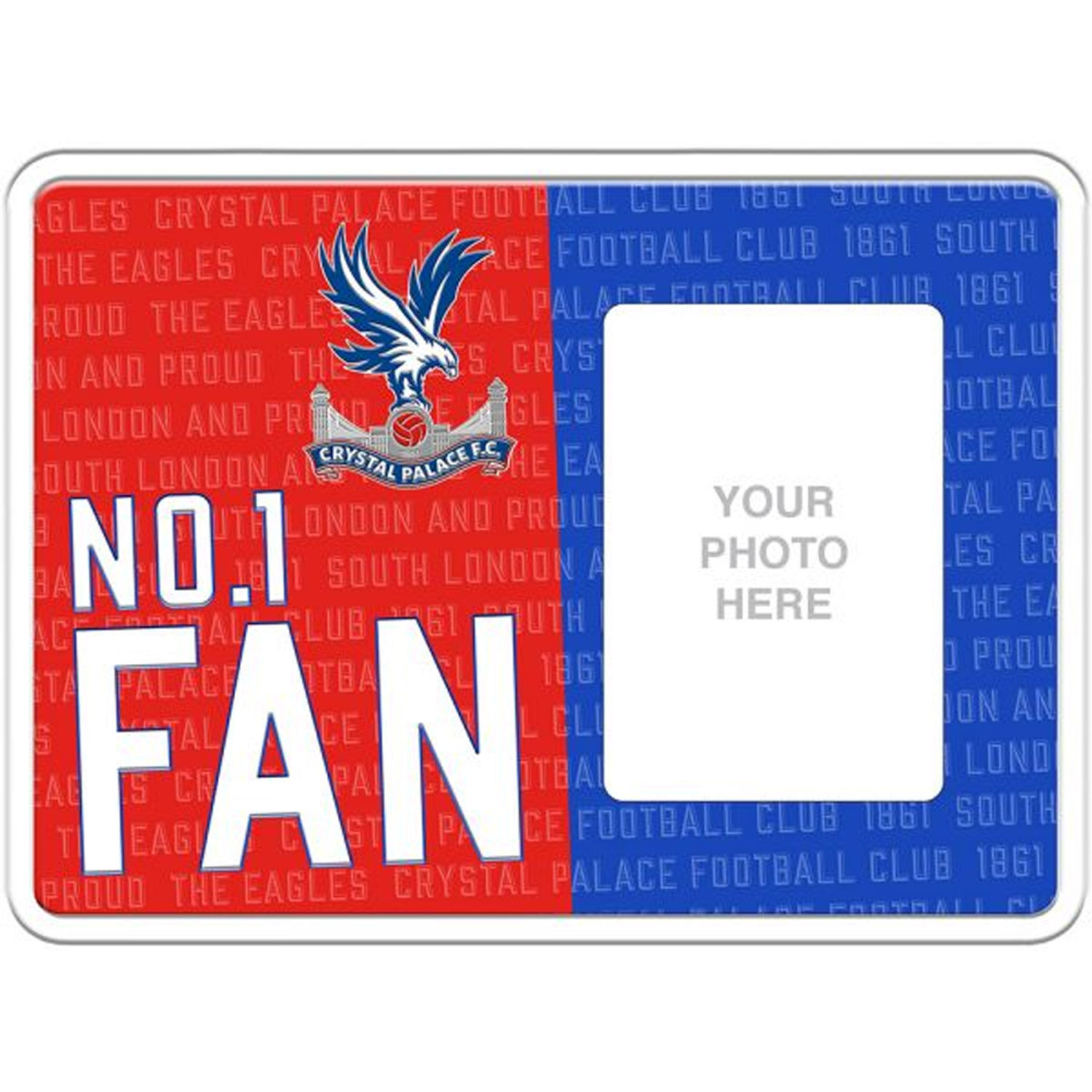 Crystal Palace Fc Unisex Red Metal Embossed Framed Plaque In - Image 2