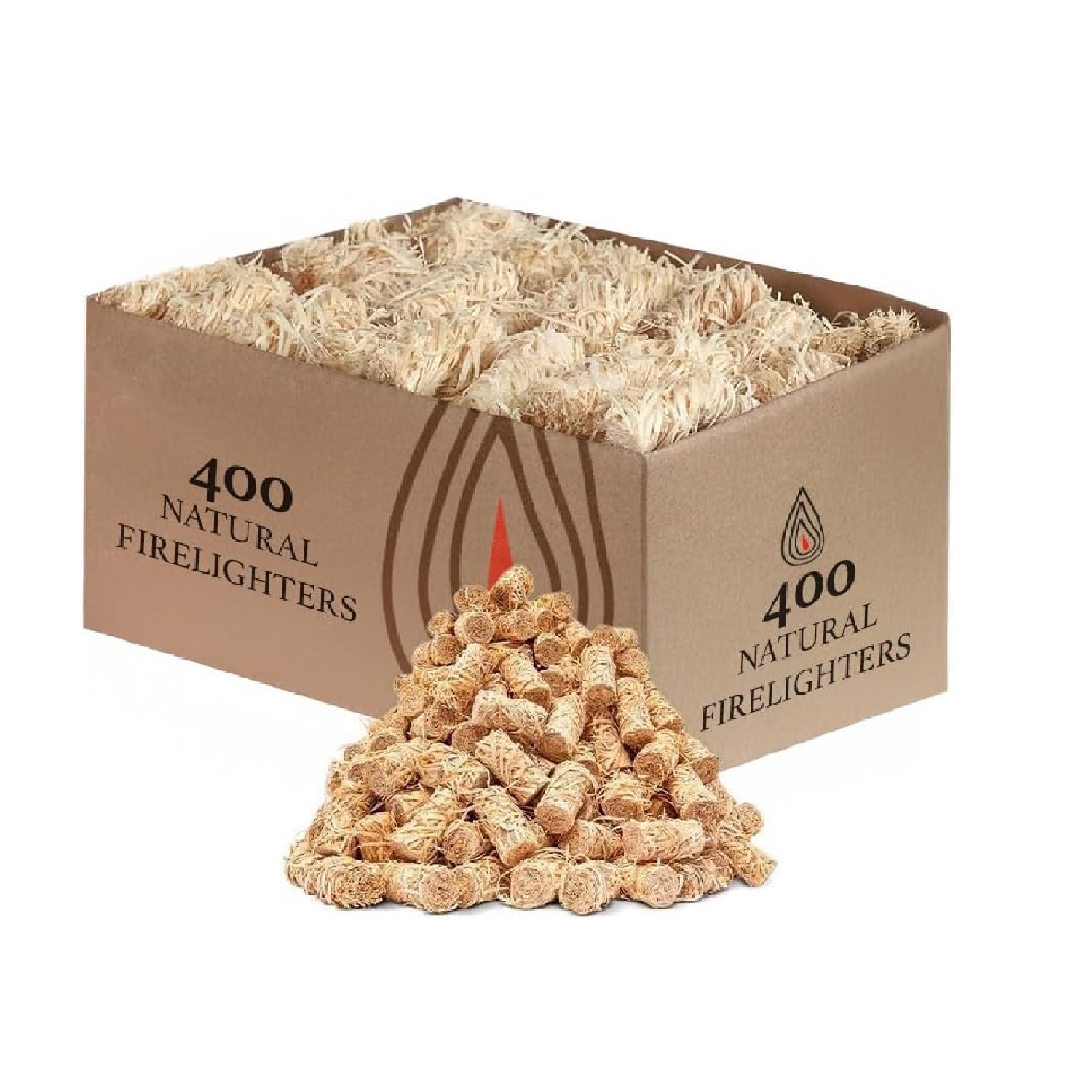 Image of 400Pc Eco Firelighters - Brown /&hellip;
