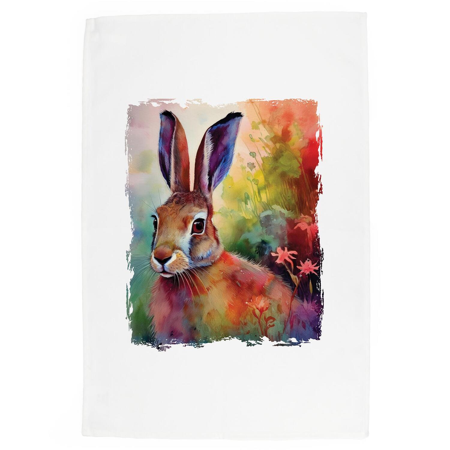 Purely Home Vivid Hare Large Kitchen Tea Towel Dish Cloth - Multicoloured - Image 3