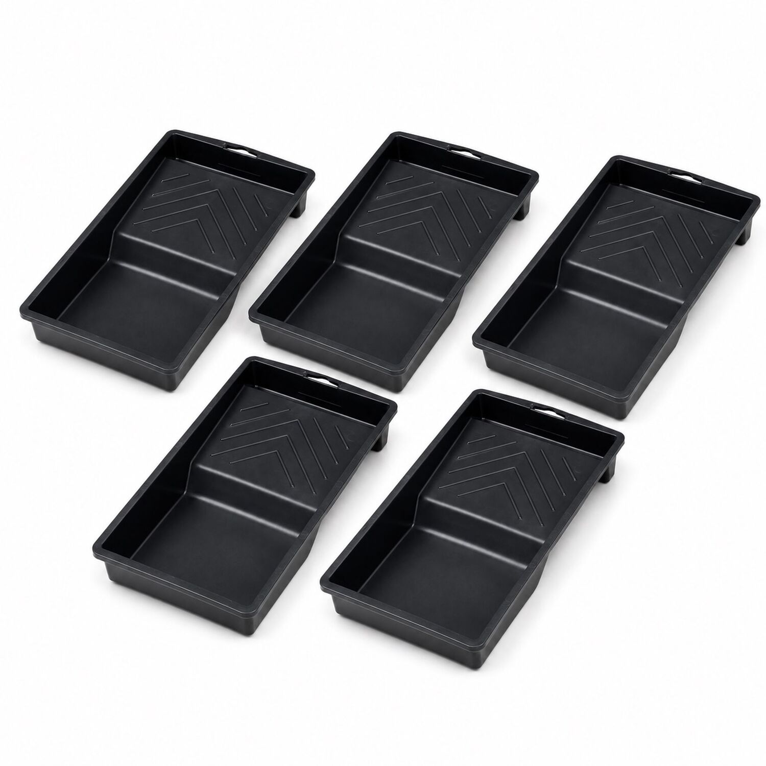 5x Mini 4 Inch Paint Roller Tray Reusable For Decorating DIY Small Paint Projects - Black - Image 5