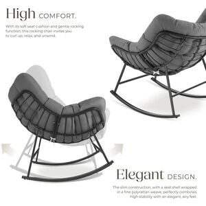 tectake® Rocking chair Tami