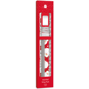 Silver and Red Composite Christmas Wrap Pack