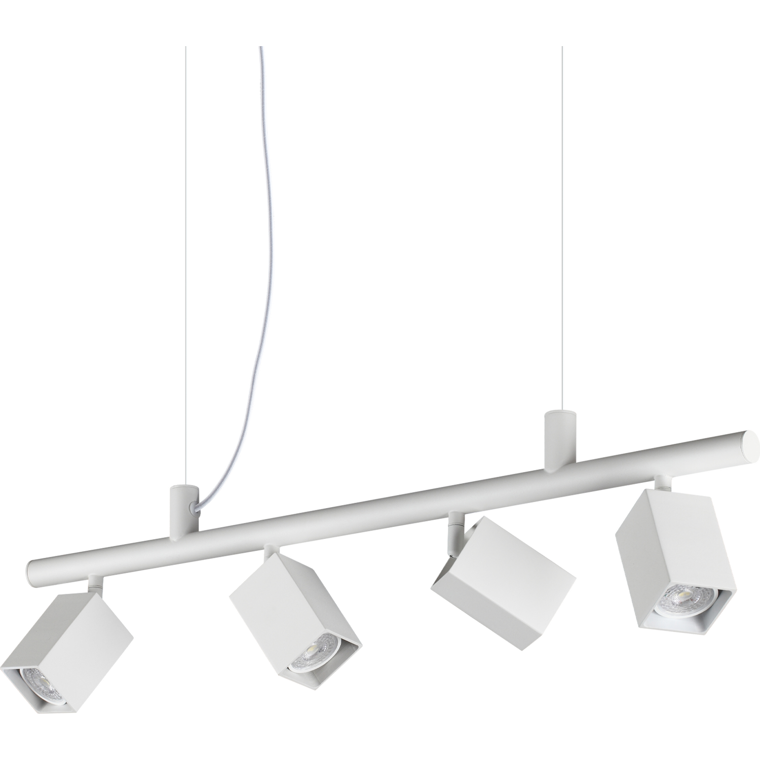 Dynamite Square Bar Pendant Ceiling Light White 4x GU10 - Image 3