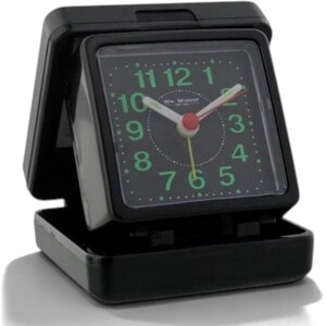 Black Square Travel Alarm Clock