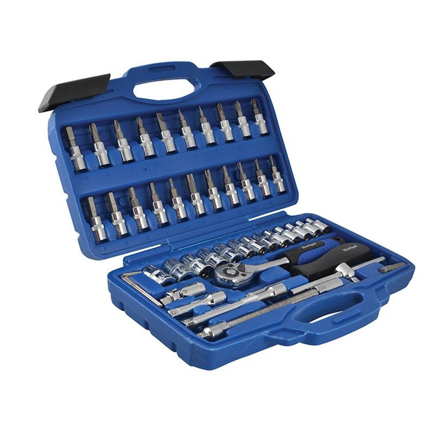 Bluespot Tools 1/4In Square Drive Socket & Bit Set, 46 Piece - Multi Colour