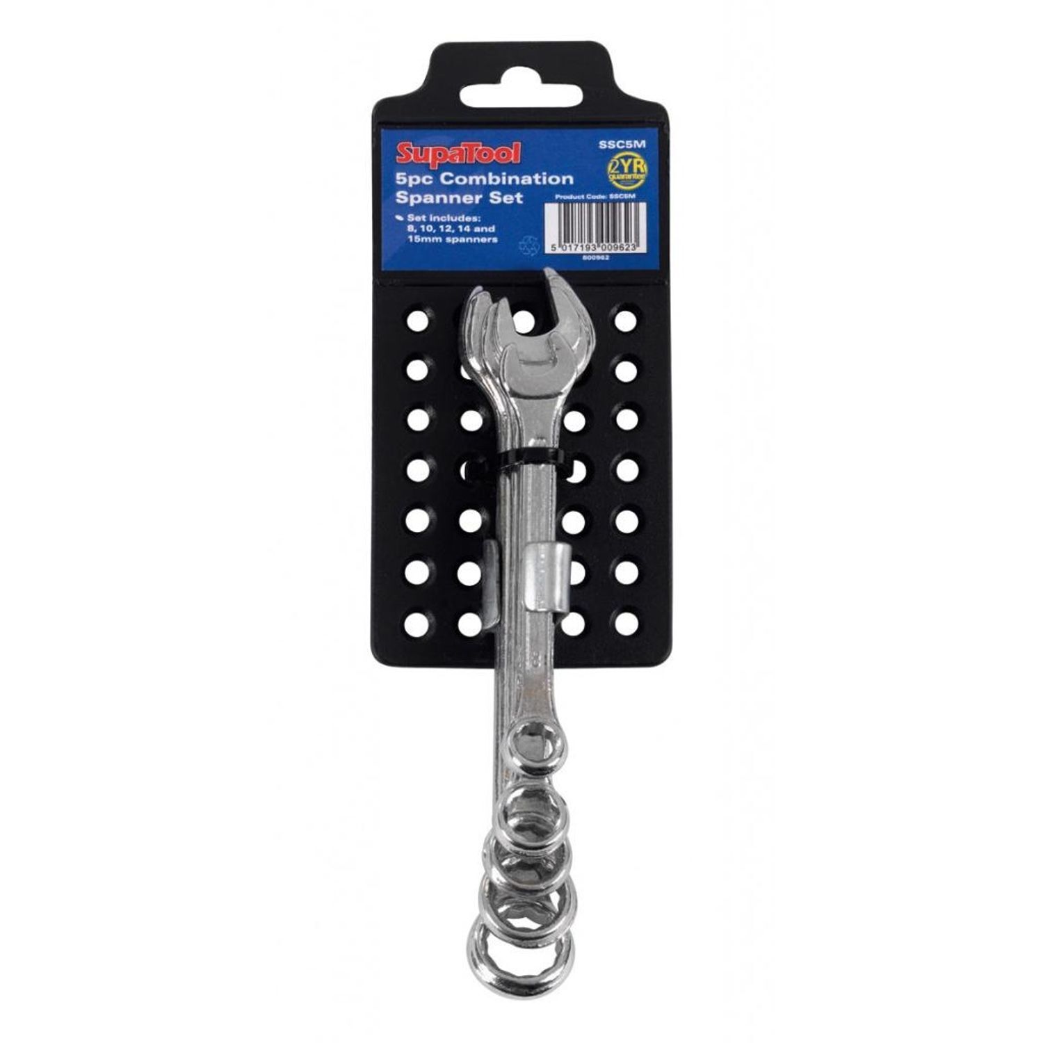 Supatool Combination Metric Spanner Set (5 Piece Set) - Silver