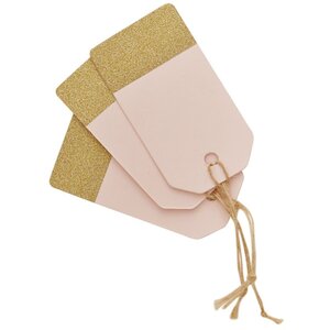 Pink and Gold Favour Tag Favour Tags Pack of 60