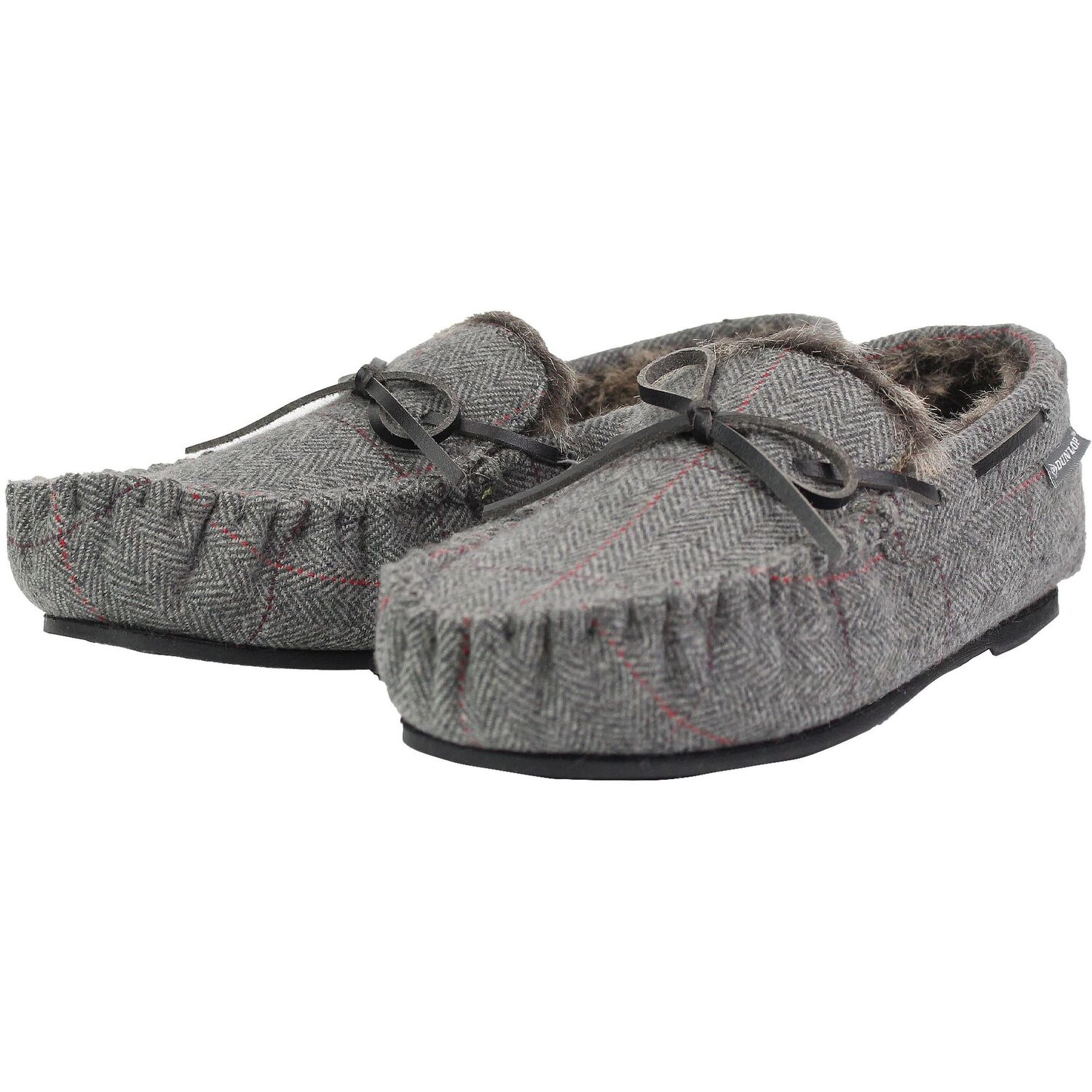 Dunlop Mens Cushioned Memory Foam Moccasin Slippers