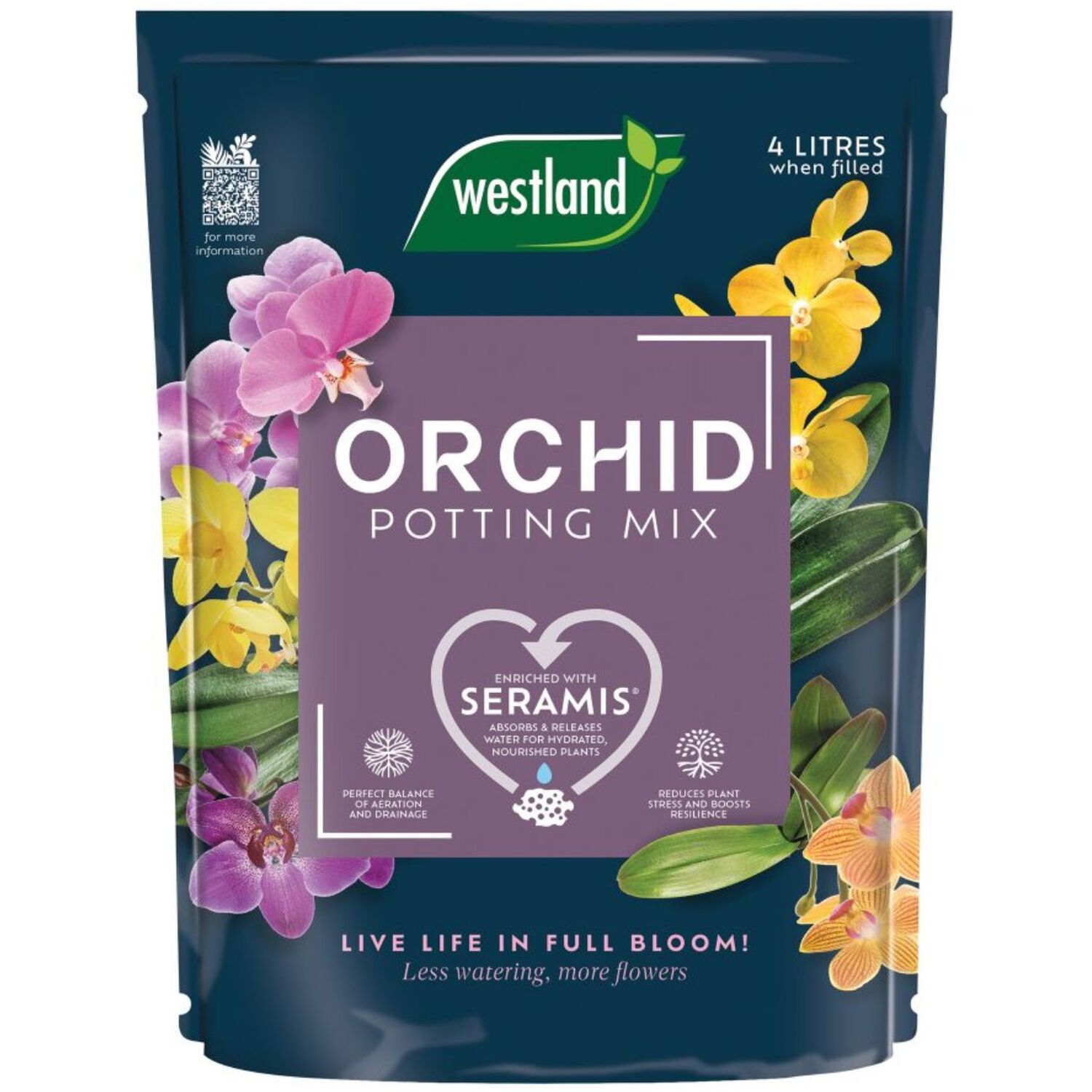 Westland Orchid Potting Mix A - Bark Compost Brown / 4L