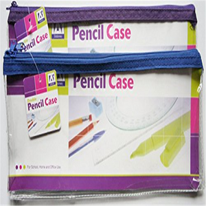 Double Pocket Stationery Pencil Case Assorted single supplied