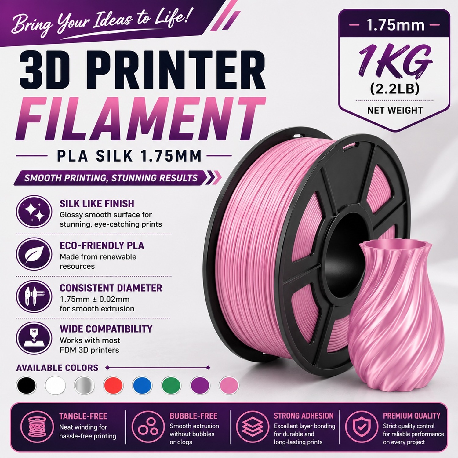 Atek Printer Filament - Pink