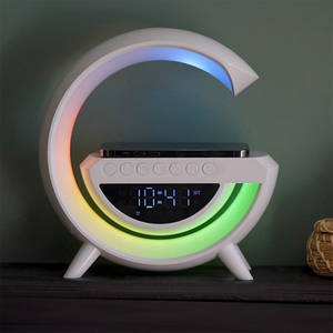 RED5 Light Up Wireless Charging Alarm Clock Speaker With Ambient Sounds