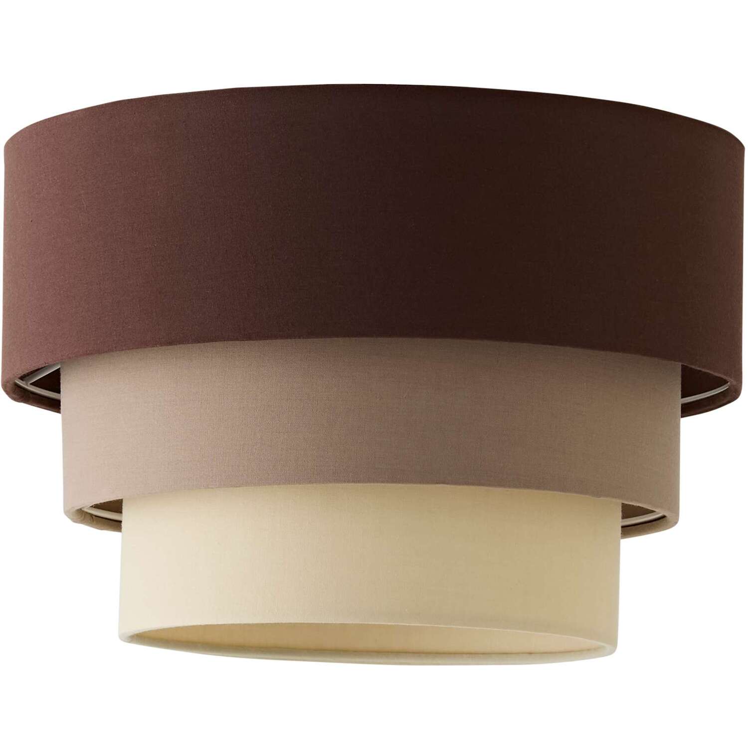 ValueLights Aztec Three Tier Easy Fit Fabric Ceiling Pendant Lamp Shade with Bulb in Natural - Image 2