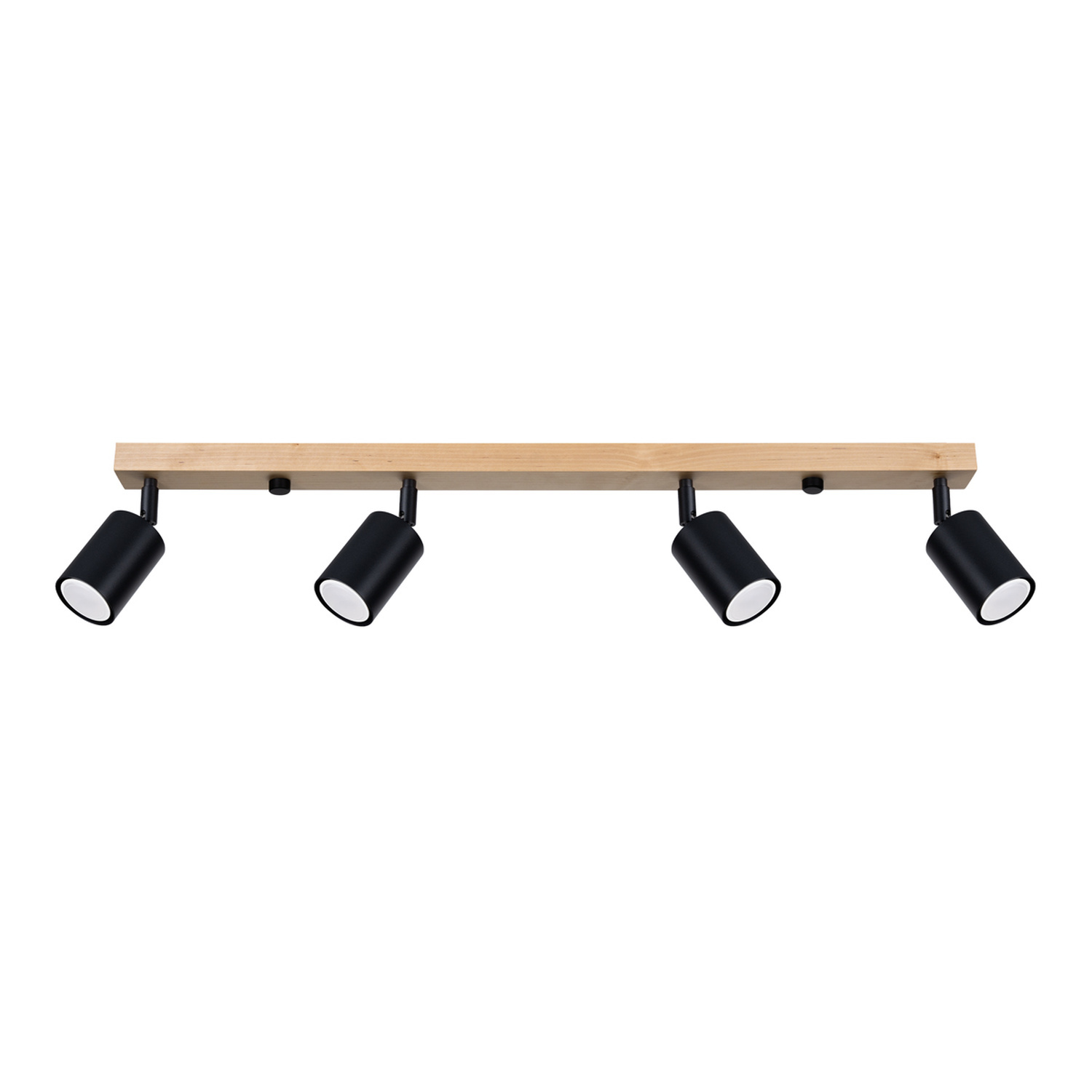 Sollux Lighting Ceiling Lamp Verdo 4 Black - Black/Wood