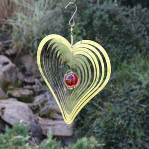 Silhouette Heart Orbit Spinner Hanging Wind Spinner Tree