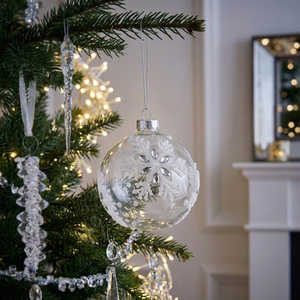 Glitter Snowflake Embellished Bauble