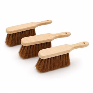 3x Soft Wooden Hand Brush Coco Fibre Brush Everyday Domestic Brush