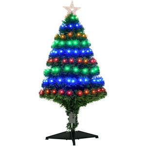 3ft Pre-Lit Artificial Christmas Tre, Multicolour Lights ,Green