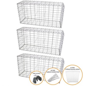 Gabion Baskets 100 x 50 x 30cm 3 Pack