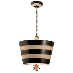 South Beach 1 Light Ceiling Pendant Black, Cream, E27
